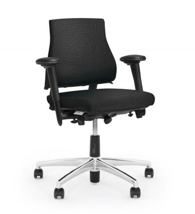ESD Office Chair AES 2.1 Medium High Backrest Chair Melange Fabric ESD Hard Castors BMA Axia 2.1 Office Chairs Flokk - 530-2.1.ON-3AZ-AP-GLOBAL-ESD-DGR-HC